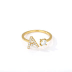 Personalized ring with initial a