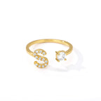 Personalized ring with initial s
