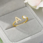 Personalized ring with initial