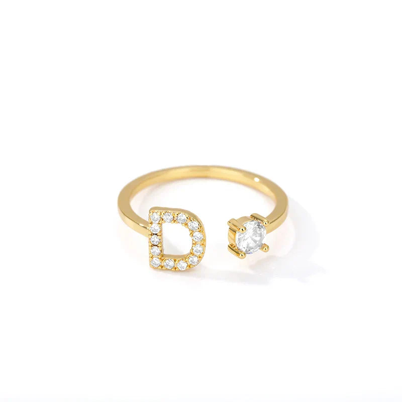 Personalized ring with initial d