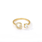 Personalized ring with initial g