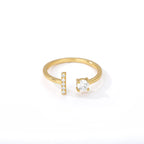Personalized ring with initial i