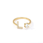 Personalized ring with initial l
