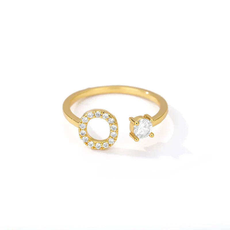 Personalized ring with initial o