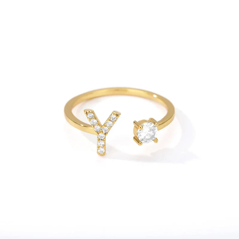 Personalized ring with initial y