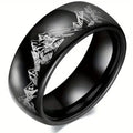 Ring with Mountains for Men black