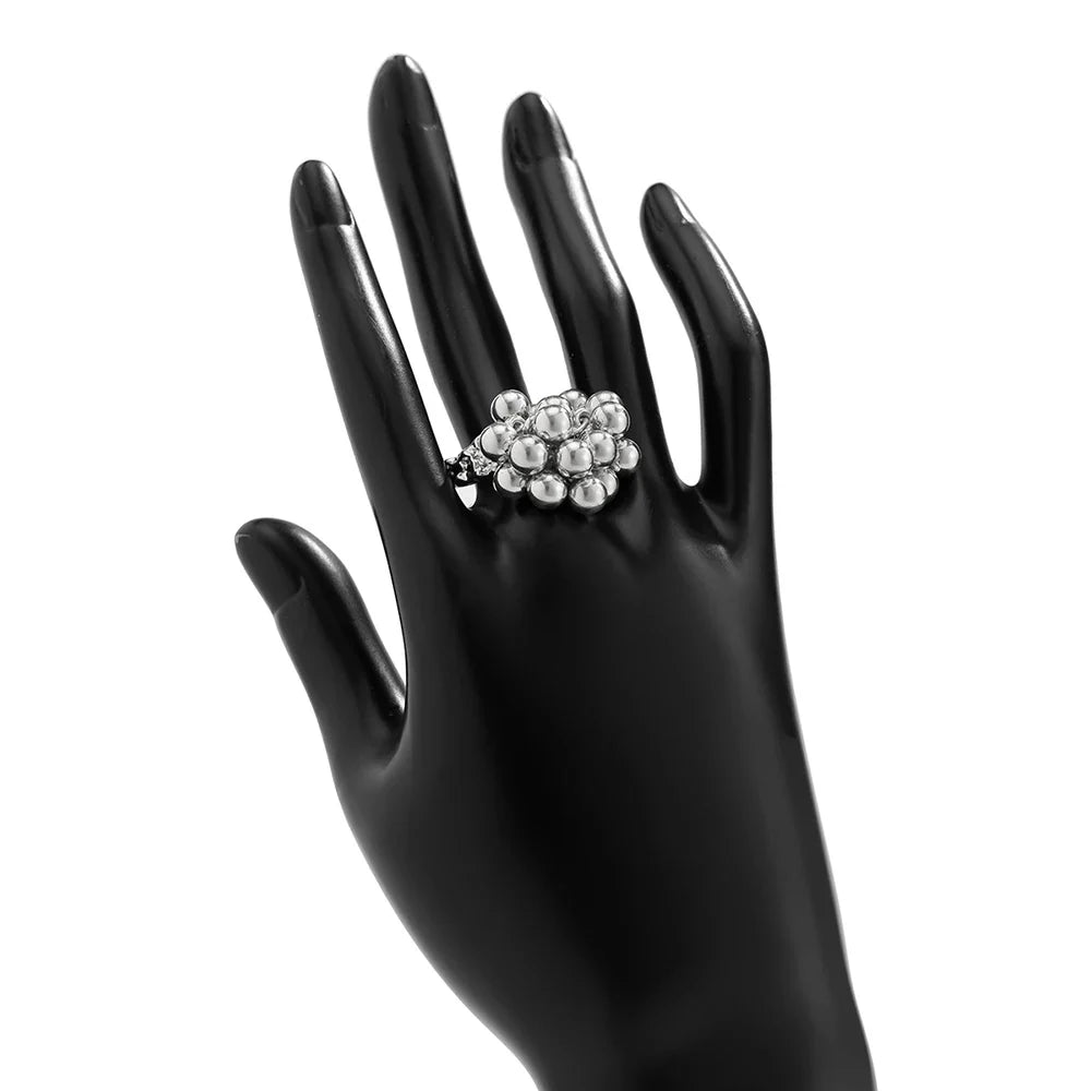 Ring with Silver Beads or Gold beads