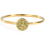 Ring with small round birthstones for women August