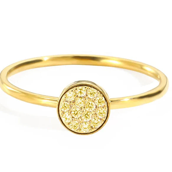 Ring with small round birthstones for women November
