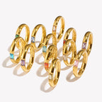 Women’s set birthstone ring