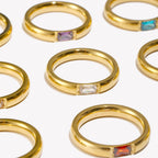 Women’s set birthstone ring