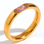 Women’s set birthstone ring for October