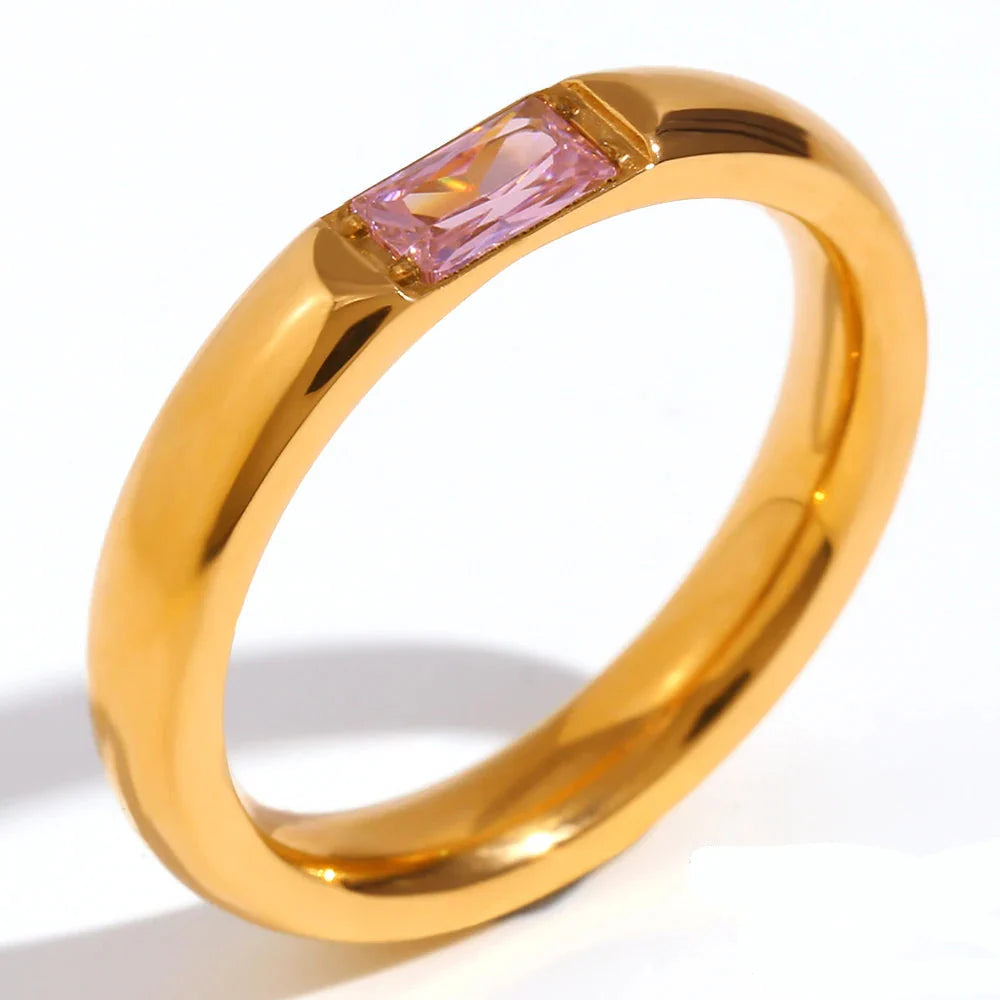 Women’s set birthstone ring for October