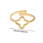 Ring with Four-Leaf Clover for Women