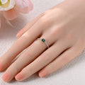 Ring with Green Four-Leaf Clover