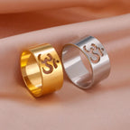Tibetan Om Buddhist Ring Gold