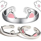 Pink Ears Cat Hug Ring