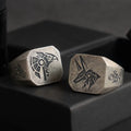 Egyptian Style Eye of Horus Square Ring