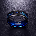 Blue Men's Celtic Ring