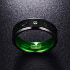 Green Men's Celtic Ring