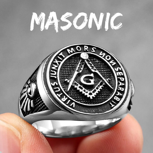 Freemasonry Signet Ring Men’s Ring Silver 
