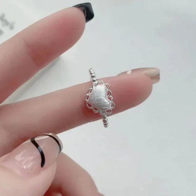 Heart Ring with Small Knots for Women