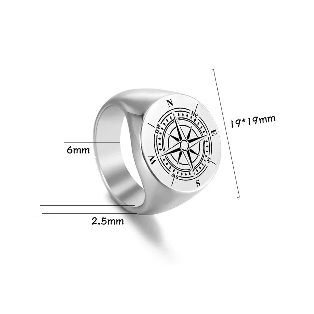 Compass Ring Compass Rose Band 