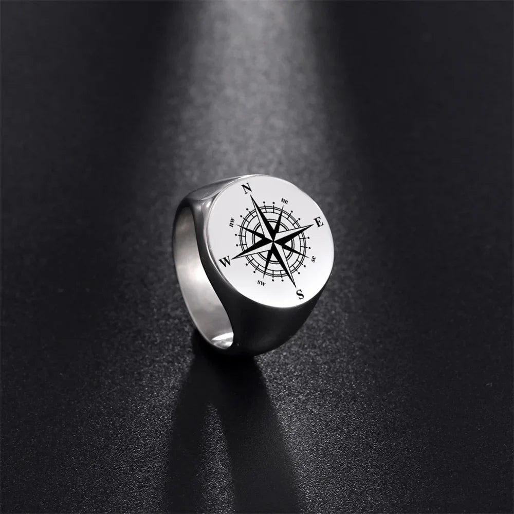 Compass Ring Compass Rose Band style 1