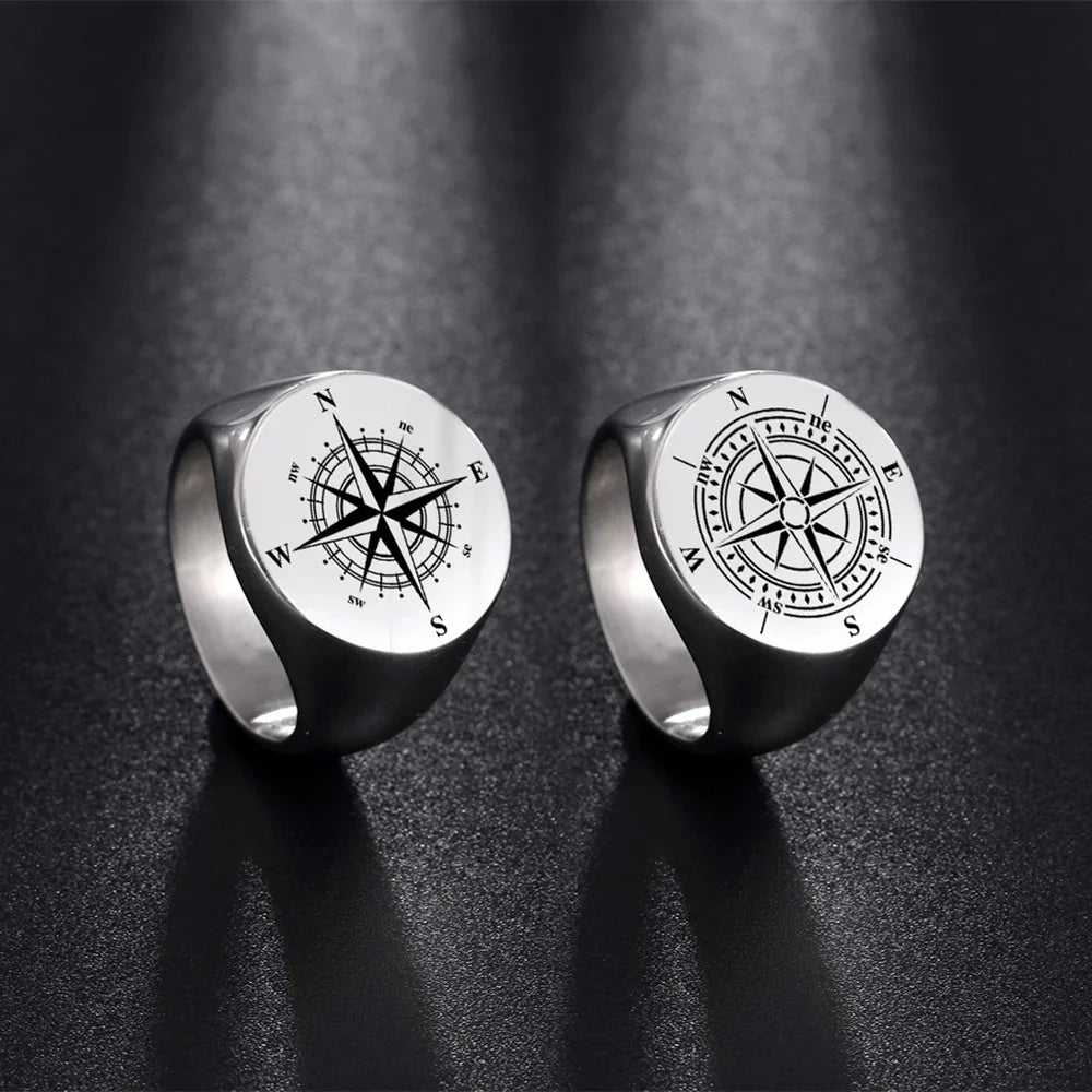 Compass Ring Compass Rose Band style 1
