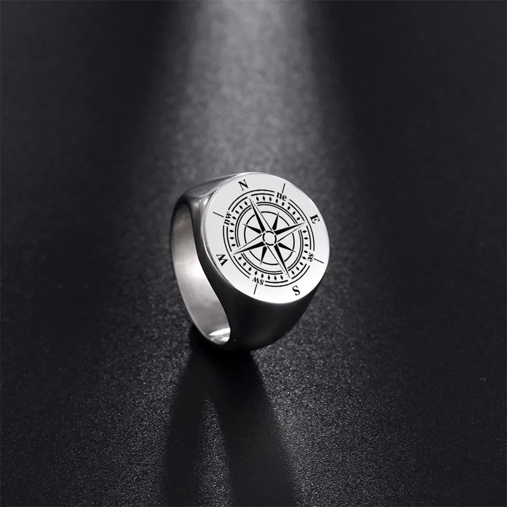 Compass Ring Compass Rose Band style 1