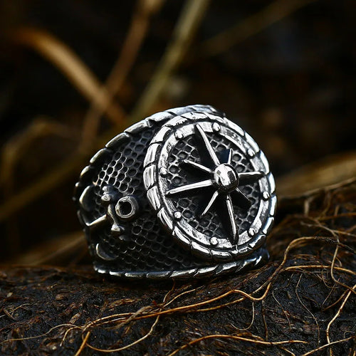Compass Ring Signet Compass Rose