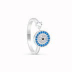 Blue Evil Eye Anxiety Ring Turkish Greek Matiasma Mataki