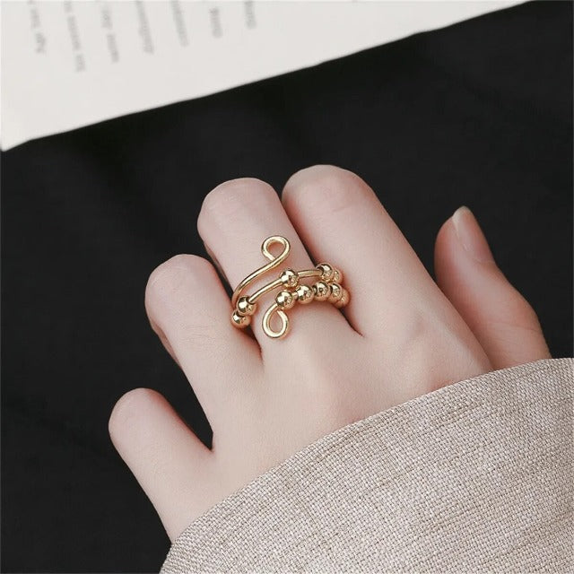 Anti-Anxiety Ring for Women gold