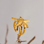 Gold Starfish Shell Ring for Women