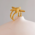 Gold Starfish Shell Ring for Women
