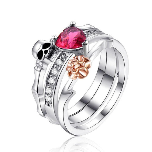 Silver Skull Ring for Women