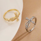Christian Cross Zircon Ring for Women