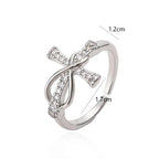 Christian Cross Zircon Ring for Women