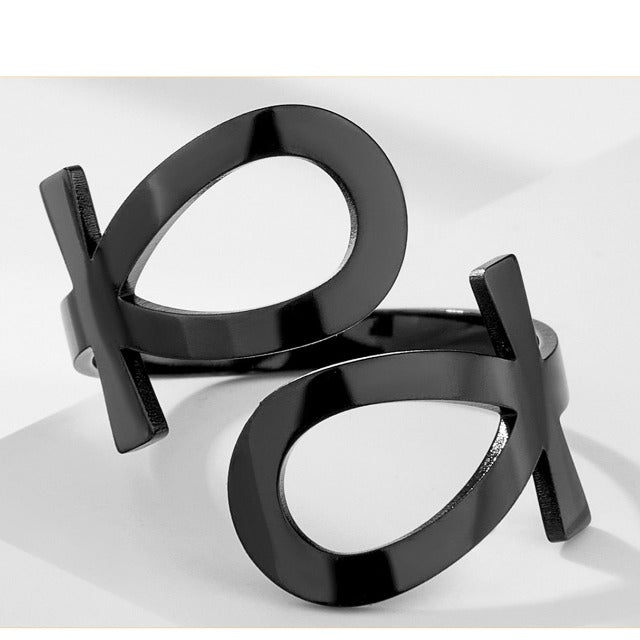 Egyptian Ankh Cross Ring Signet Ring Ancient Egypt Black