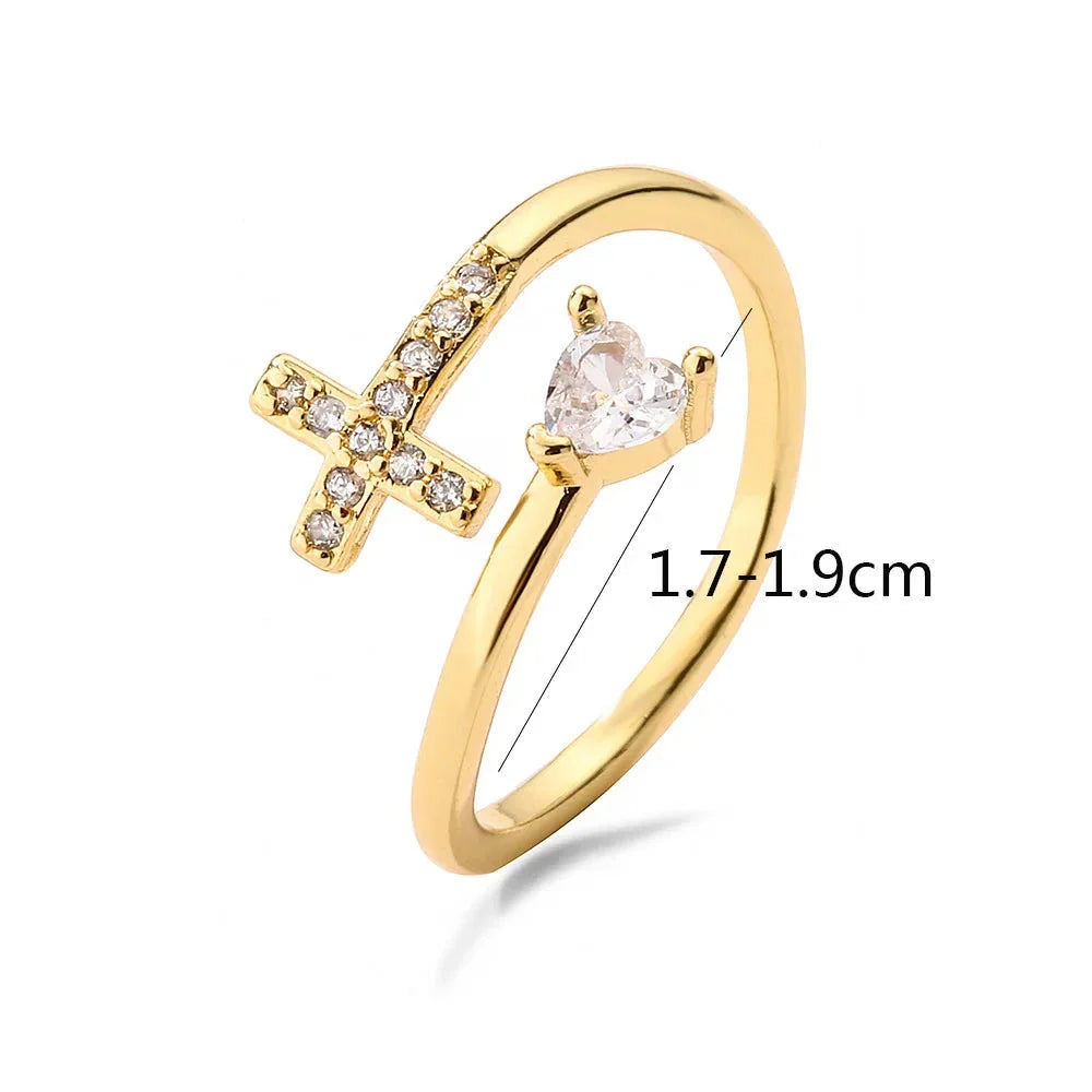 Cross Ring & Zircon for Women
