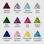Gold ring with triangular birthstone