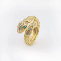 Gold-Plated Women's Snake Ring