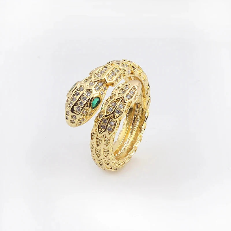 Gold-Plated Women's Snake Ring