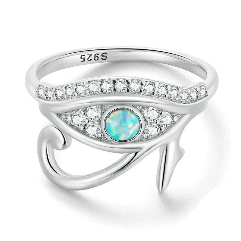 Egypt Horus Eye Oudjat Silver Ring