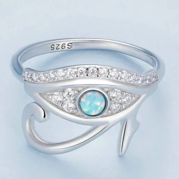 Egypt Horus Eye Oudjat Silver Ring