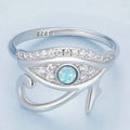 Egypt Horus Eye Oudjat Silver Ring