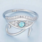 Egypt Horus Eye Oudjat Silver Ring