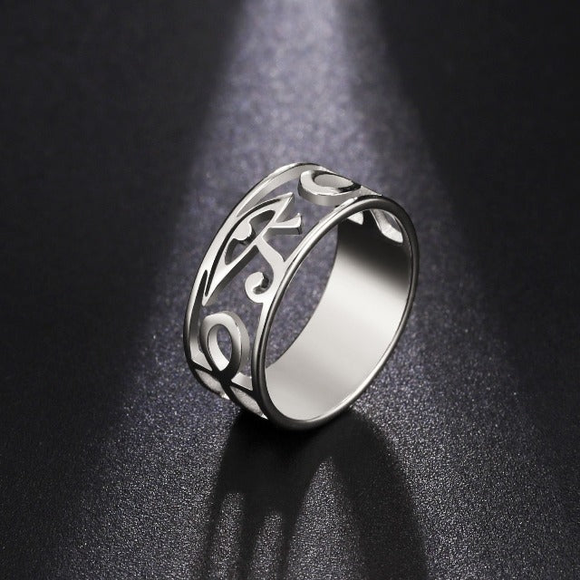 Egyptian Women's Ring Horus Eye Silver Ring