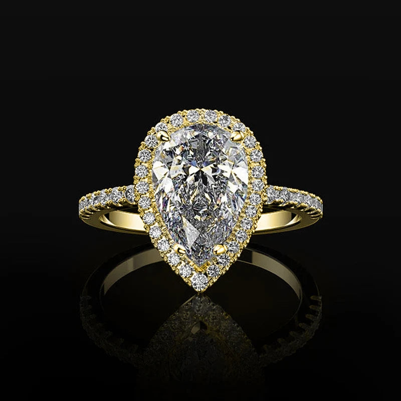 Water Drop Zircon Ring gold