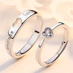 Endless Love Silver and Diamond Rings (Set of 2)